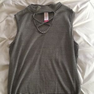 Mock turtle neck tank top